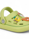 Bear Applique Anti-Slip Clogs - Green