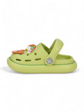 Bear Applique Anti-Slip Clogs - Green