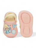 Princess Applique Anti-Slip Clogs - Peach