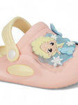 Princess Applique Anti-Slip Clogs - Peach