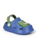 Crocodile Applique Anti-Slip Clogs - Navy Blue