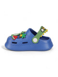 Crocodile Applique Anti-Slip Clogs - Navy Blue