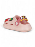 Crocodile Applique Anti-Slip Clogs - Pink