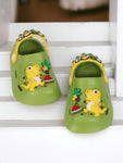 Crocodile Applique Anti-Slip Clogs - Green