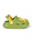 Crocodile Applique Anti-Slip Clogs - Green