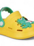 Crocodile Applique Anti-Slip Clogs - Yellow