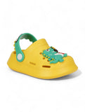 Crocodile Applique Anti-Slip Clogs - Yellow