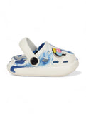 Marble Look Balloon Applique Anti-Slip Clogs - White