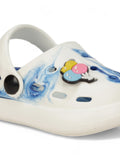 Marble Look Balloon Applique Anti-Slip Clogs - White