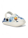 Marble Look Ice Cream Applique Anti-Slip Clogs - White