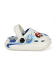 Marble Look Mushroom Applique Anti-Slip Clogs - White