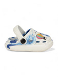 Marble Look Hot Air Balloon Applique Anti-Slip Clogs - White