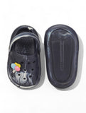 Marble Look Balloon Applique Anti-Slip Clogs - Black