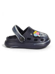 Marble Look Balloon Applique Anti-Slip Clogs - Black