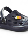 Marble Look Ice Cream Applique Anti-Slip Clogs - Black