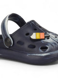 Marble Look Ice Cream Applique Anti-Slip Clogs - Black