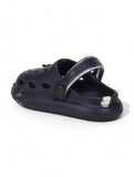 Marble Look Ice Cream Applique Anti-Slip Clogs - Black