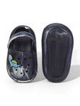 Marble Look Dinosaur Applique Anti-Slip Clogs - Black