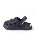 Marble Look Dinosaur Applique Anti-Slip Clogs - Black