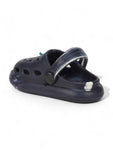 Marble Look Dinosaur Applique Anti-Slip Clogs - Black