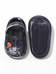 Marble Look Mushroom Applique Anti-Slip Clogs - Black