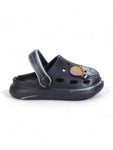 Marble Look Hot Air Balloon Applique Anti-Slip Clogs - Black