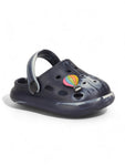 Marble Look Hot Air Balloon Applique Anti-Slip Clogs - Black