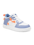 Ankle High Casual Shoes With Laces - Blue