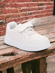 Casual Shoes With Velrco - White