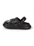 Marble Look Ice Cream Applique Anti-Slip Clogs - Black