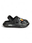 Marble Look Ice Cream Applique Anti-Slip Clogs - Black