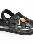 Marble Look Ice Cream Applique Anti-Slip Clogs - Black