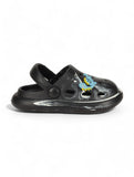Marble Look Dinosaur Applique Anti-Slip Clogs - Black