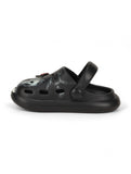 Marble Look Mushroom Applique Anti-Slip Clogs - Black