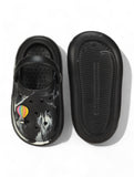 Marble Look Hot Air Balloon Applique Anti-Slip Clogs - Black