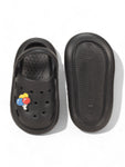 Marble Look Balloon Applique Anti-Slip Clogs - Black