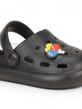 Marble Look Balloon Applique Anti-Slip Clogs - Black