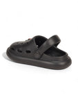 Marble Look Balloon Applique Anti-Slip Clogs - Black