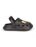 Marble Look Ice Cream Applique Anti-Slip Clogs - Black