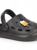 Marble Look Ice Cream Applique Anti-Slip Clogs - Black