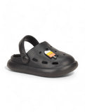 Marble Look Ice Cream Applique Anti-Slip Clogs - Black
