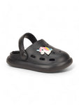 Marble Look Unicorn Applique Anti-Slip Clogs - Black