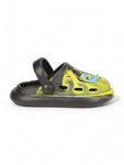 Marble Look Dinosaur Applique Anti-Slip Clogs - Black