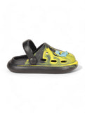 Marble Look Dinosaur Applique Anti-Slip Clogs - Black
