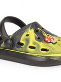 Marble Look Mushroom Applique Anti-Slip Clogs - Black