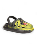 Marble Look Mushroom Applique Anti-Slip Clogs - Black