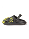 Marble Look Hot Air Balloon Applique Anti-Slip Clogs - Black