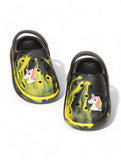 Marble Look Unicorn Applique Anti-Slip Clogs - Black