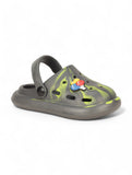Marble Look Balloon Applique Anti-Slip Clogs - Grey