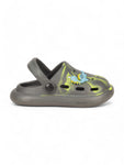 Marble Look Dinosaur Applique Anti-Slip Clogs - Grey